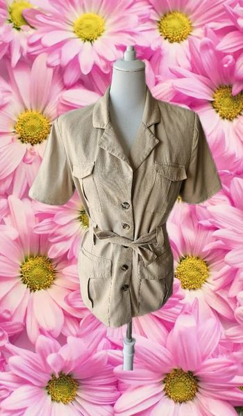 Veste beige avec ceinture,Listher paris, taille 42