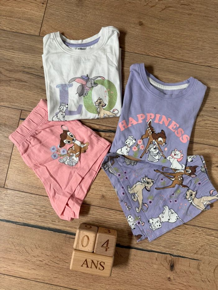 Lot de 2 pyjashorts fille Disney Bambi taille 3-4 ans 104 cm