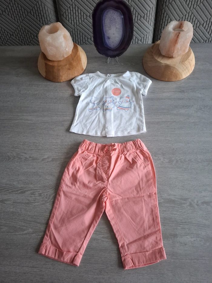 Ensemble 1 mois pantalon et t-shirt