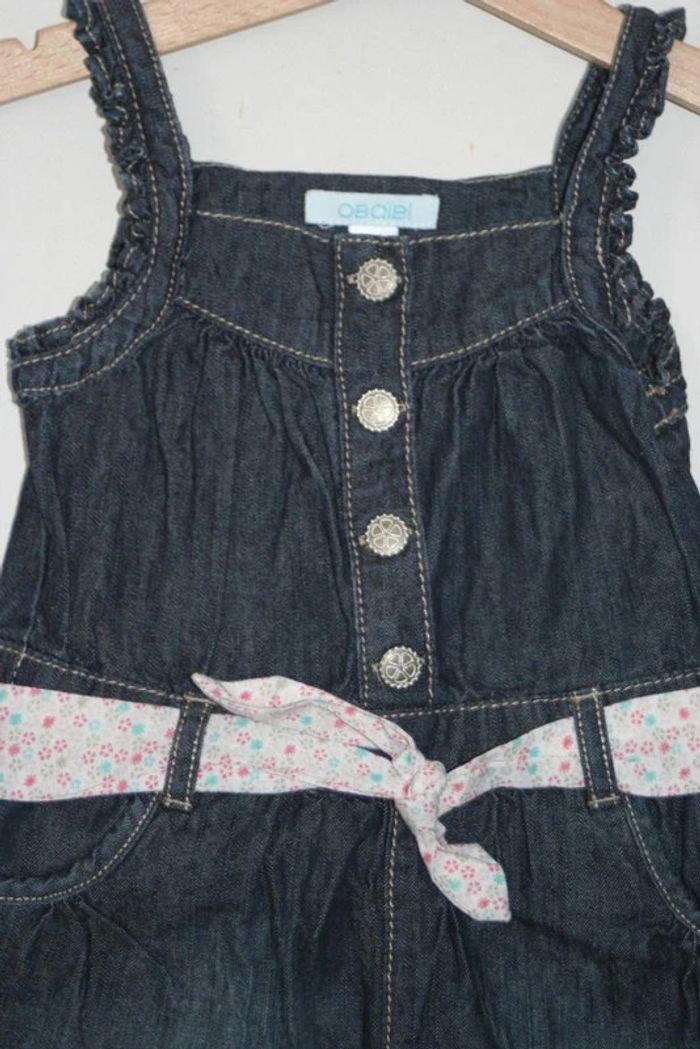 Salopette en jeans Obaibi 12 mois - photo numéro 2