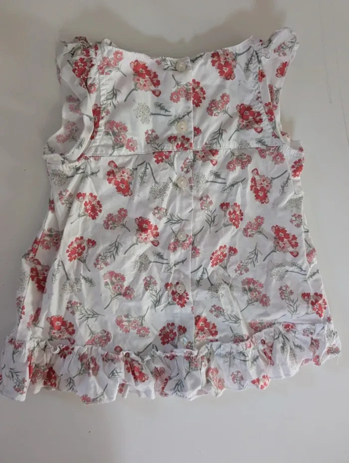 Blouse chemisier tunique fleuri Verbaudet 2 ans 86 cm - photo numéro 2