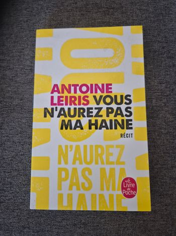Livre titre Vous n'aurez pas ma haine