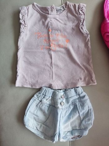 Tee shirt + short en jean