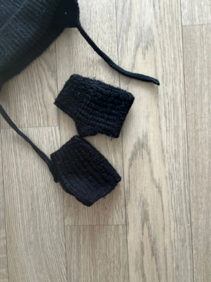 Bonnet + mitaine taille 2/3 ans bonne etat zara Noir - photo numéro 4