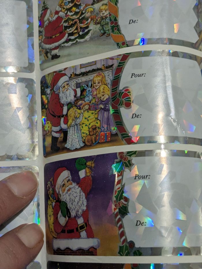 Lot de 12 étiquettes brillantes pour vos cadeaux de Noël. - photo numéro 5