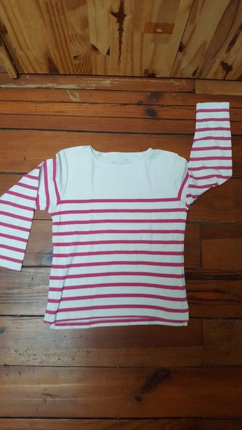 Tshirt marinière manches mi longues fille