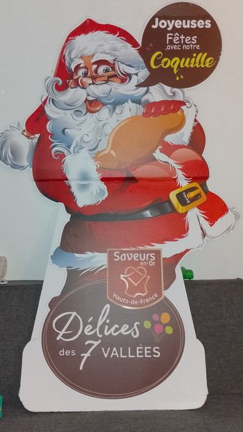 Père Noël géant en carton à poser