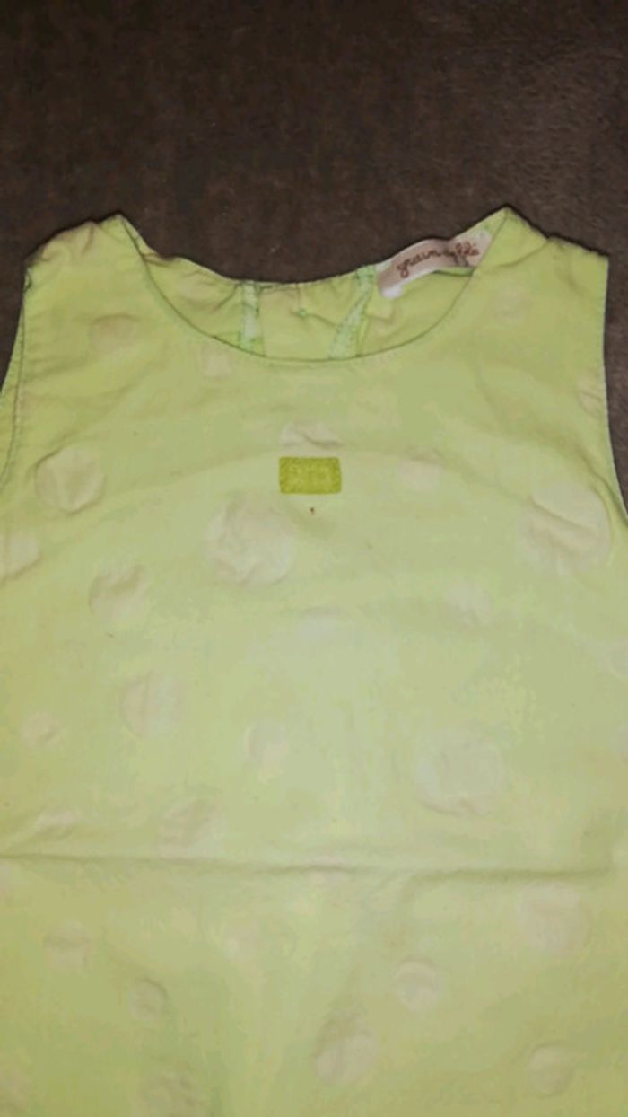 Robe vert clair 6 mois fille grain de blé - photo numéro 2