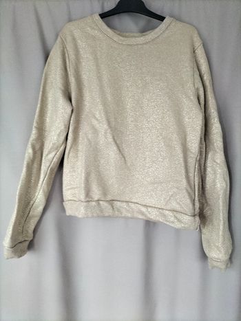 💛 Sweat en maille pailleté doré - Taille S - Gémo - Neuf 💛