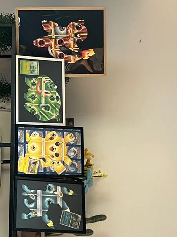 Cadre Pokémon go fait main en carte énergies format a4 pikachu