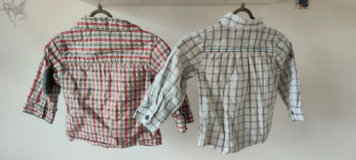 Lot de 2 chemises manches longues 12 mois - photo numéro 2