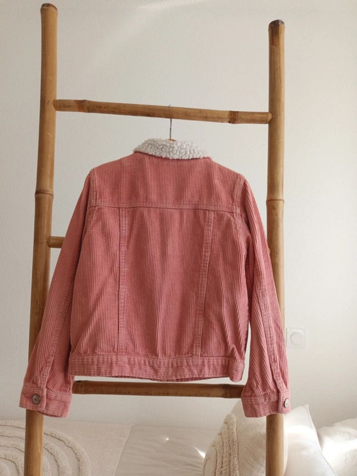 Veste en velours côtelé rose 8 ans - photo numéro 3