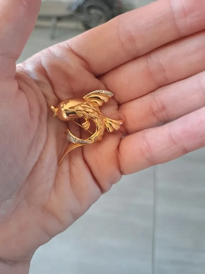 Broche vintage poisson