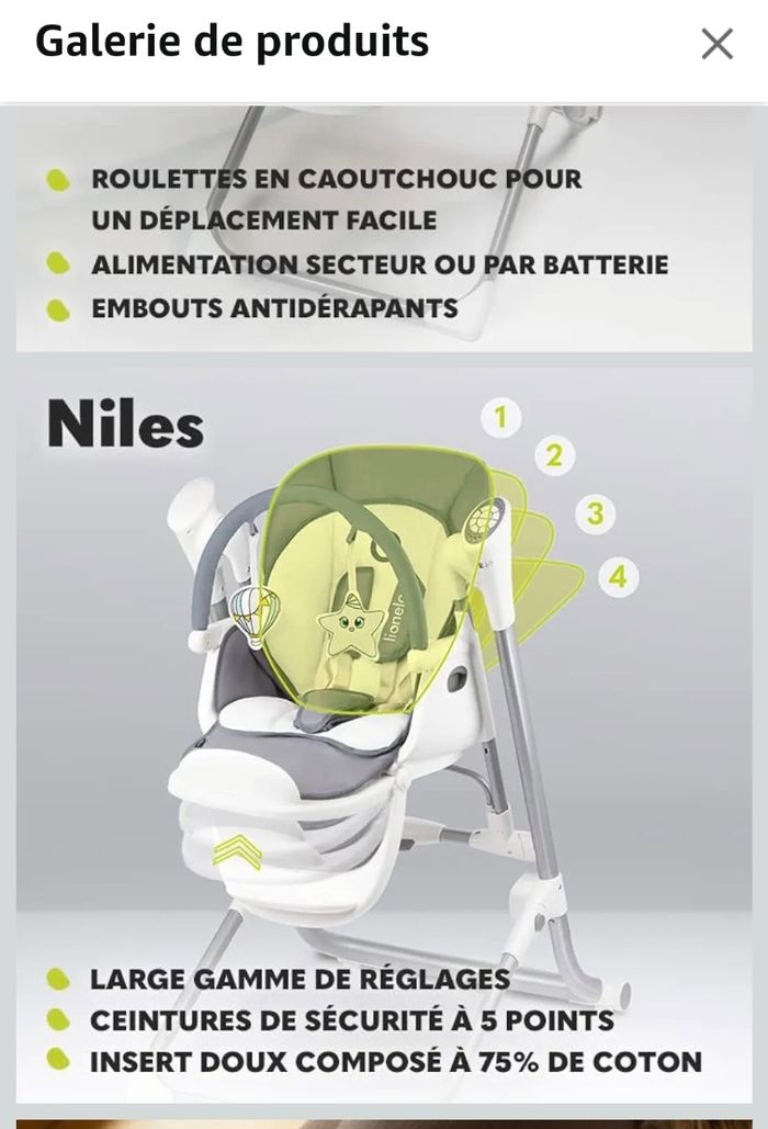 Chaise haute balancoire - photo numéro 4