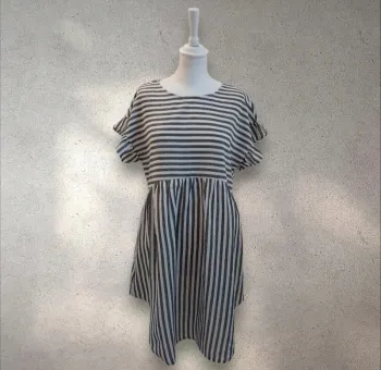 Robe manches courtes en lin et coton taille L
