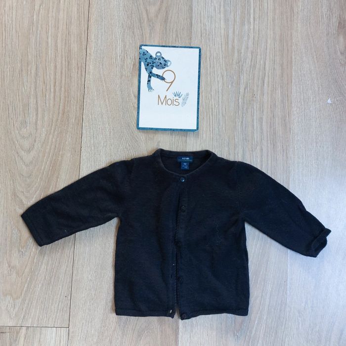 Gilet noir Kiabi 9 mois