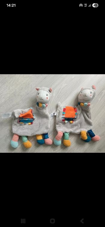 Doudou lama kiabi lot de 2