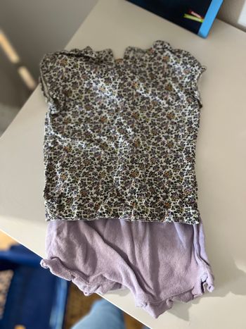 Ensemble tee shirt short éponge