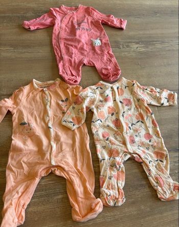 Pyjama 1 pièce fille lot de 3 