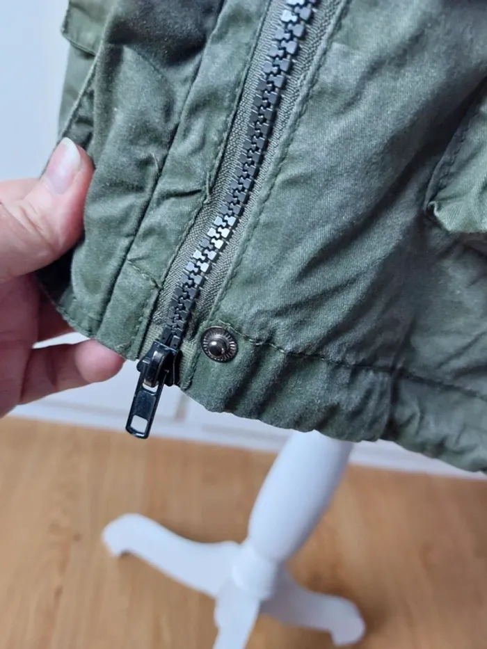 Parka non doublée kaki en coton - photo numéro 8