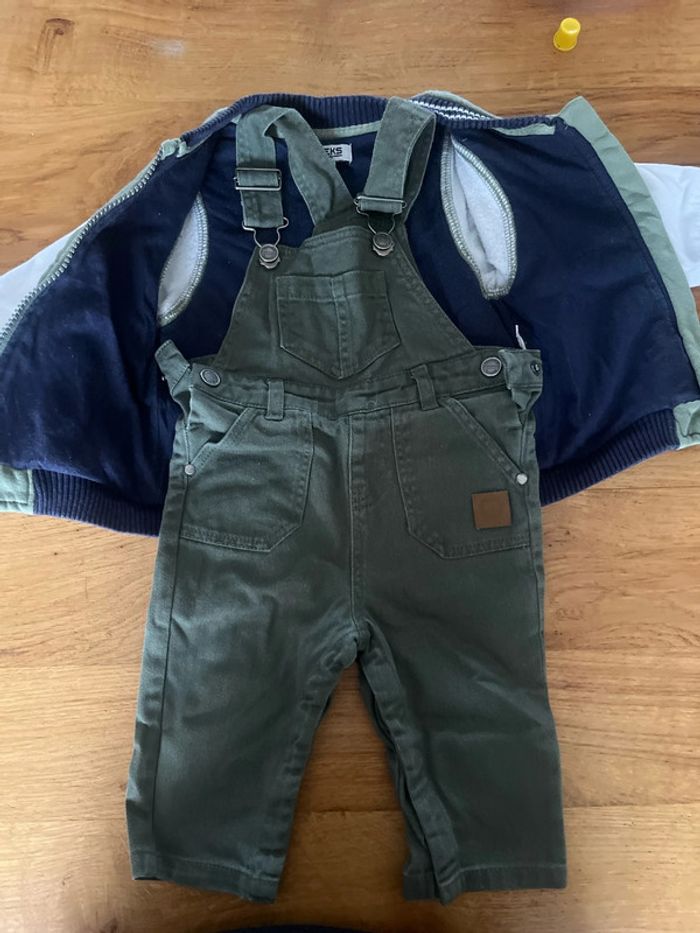 Ensemble salopette bombers 12 mois - photo numéro 2