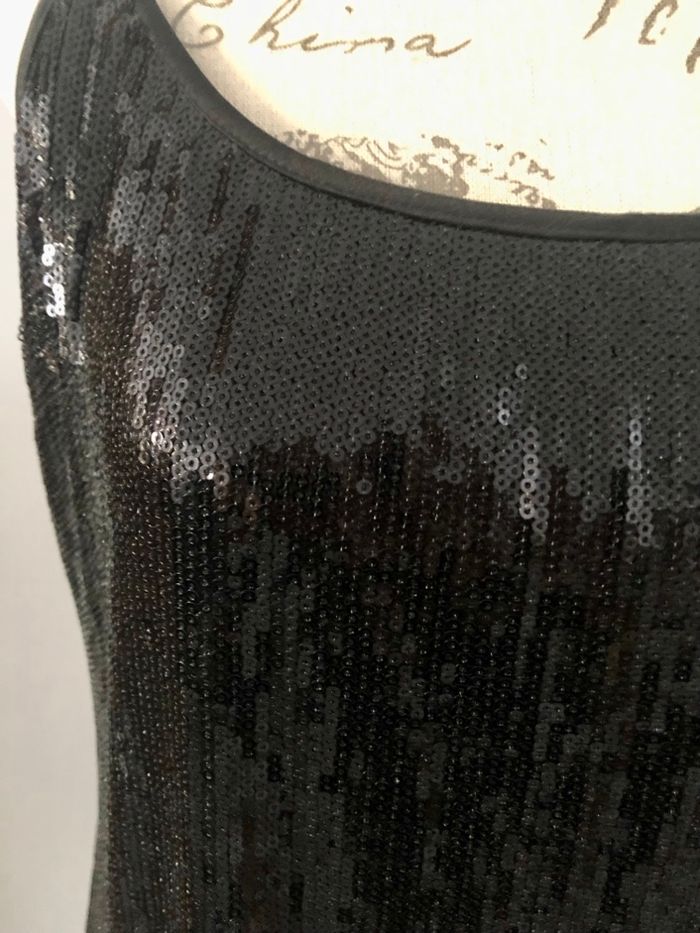 Robe de soirée noire pailletée - photo numéro 3