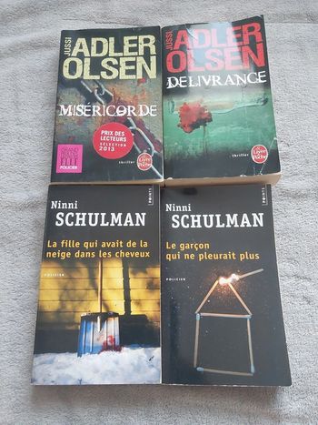 Lot 4 livres thriller adler olsen - ninni schulman