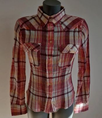 Chemise Mango à carreaux – neuve avec étiquette – coton – taille S / 36