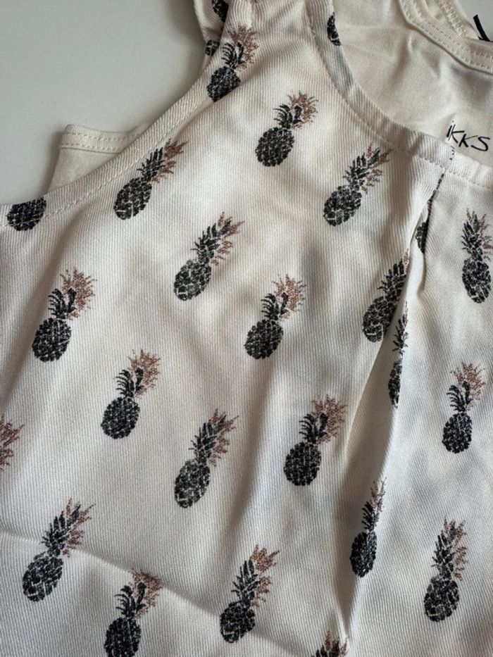 Magnifique blouse 2 en 1 Ikks fille ananas neuve - photo numéro 2