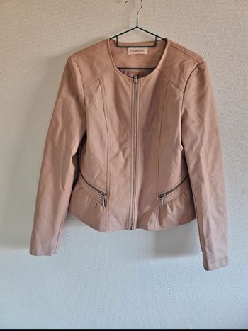 Perfecto simili cuir rose clair taille 38 