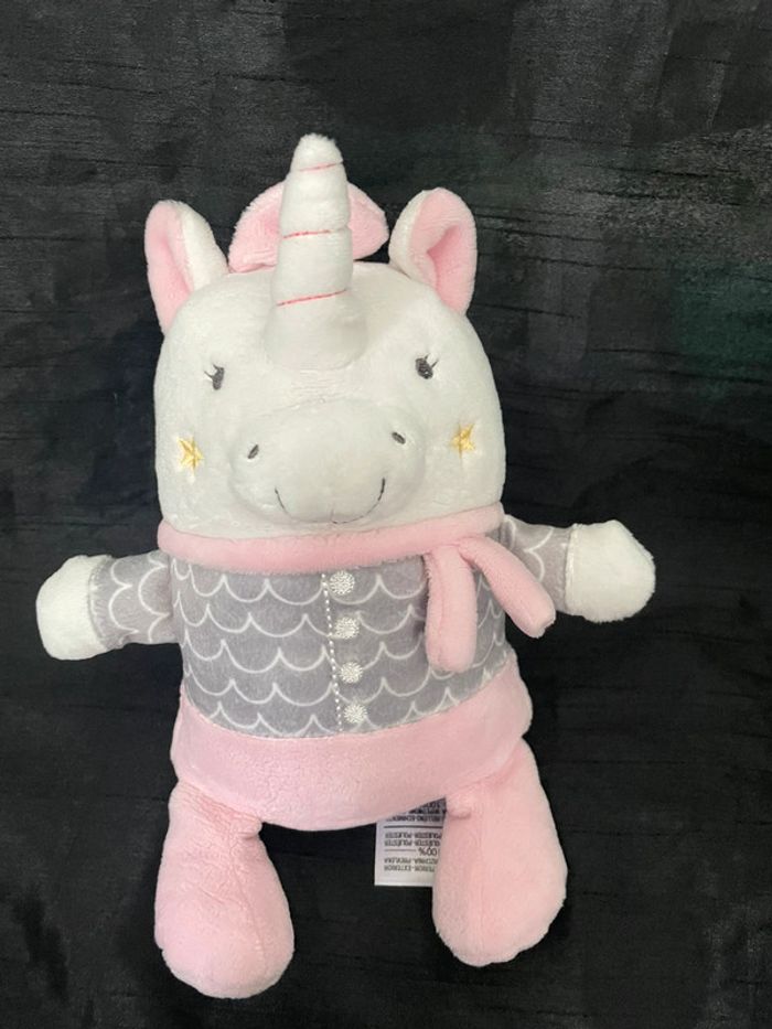 Peluche licorne mot d’enfant