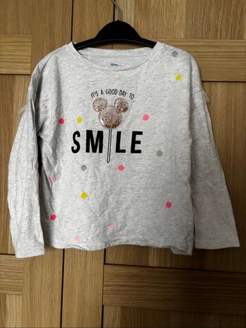Tee shirt gris Mickey smile DISNEY t.5-6ans