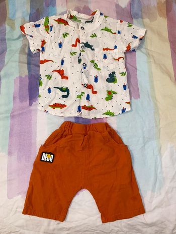 Ensemble chemise d’été et short, bébé 9-18 mois