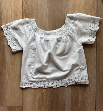 Tee shirt blanc  broderies