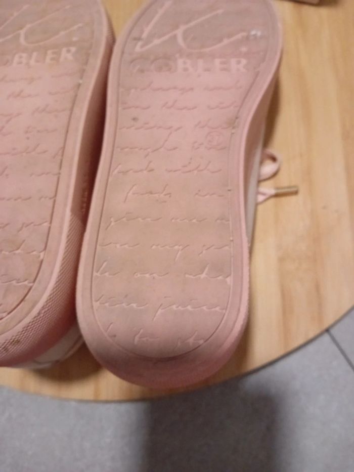Chaussure P.37 Rose , lacet en tissu . - photo numéro 10