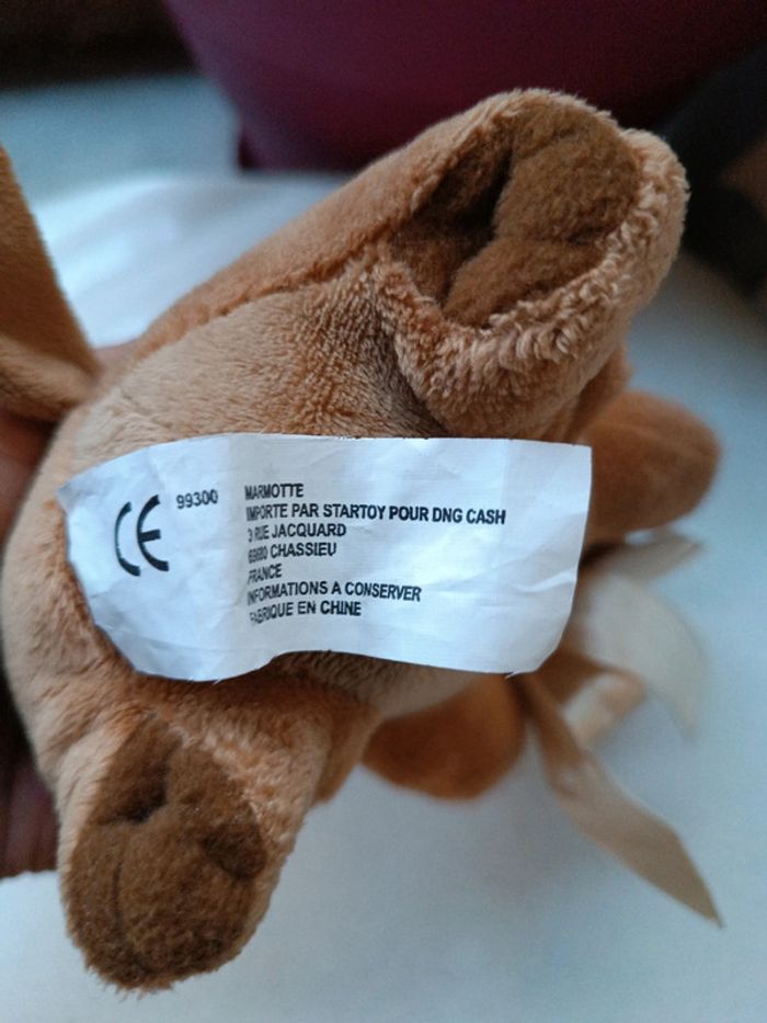 Startoy peluche doudou plush nounours Teddy marmotte Berret chapeau suisse edelweiss fleur flower - photo numéro 9