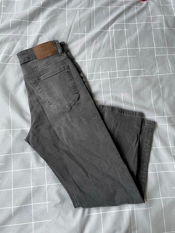 Jean slim gris  kiabi