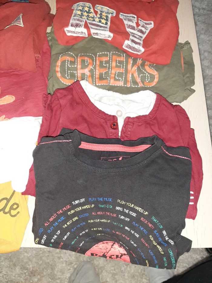 Lot de 8 t-shirts manches longues 2 ans - photo numéro 3