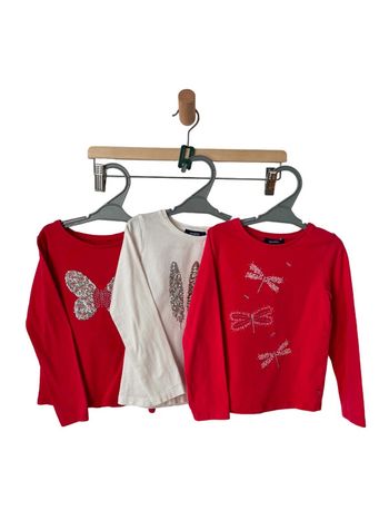 LOT de 3 T-shirts à manches longues stretch - Okaïdi fille 3 ans