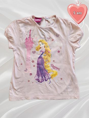 T-shirt Raiponce Disney fille 5 ans