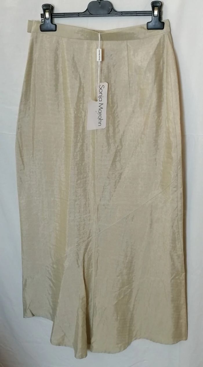 Jupe longue beige effet satin taille 40 Sonja Marohn - photo numéro 14