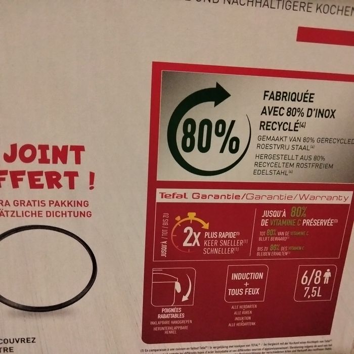 Autocuiseur clipsoMINUT' easy evidence 7.5 poignée  rabattables - photo numéro 3