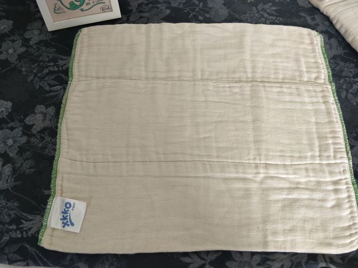 Lot de 2 insertspiur couches lavables  comme neuf XKKO en coton bio - photo numéro 3