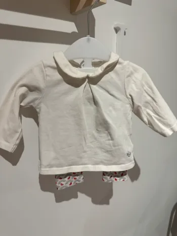 Ensemble bebe fille haut avec col et legging