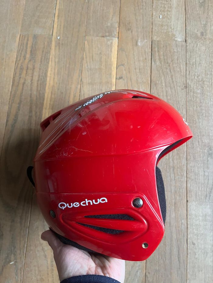 Casque de ski rouge Quechua 52-56 cm