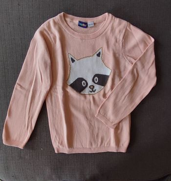 Pull fille rose avec motif animal Lupilu