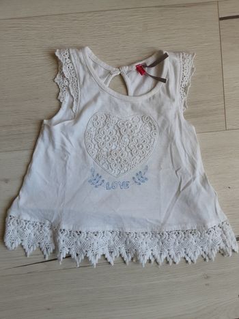 Vêtement bébé fille top débardeur brodé Orchestra 18 mois