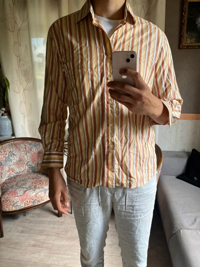 Chemise gant à rayures grunge vintage chic old money tendance élégant