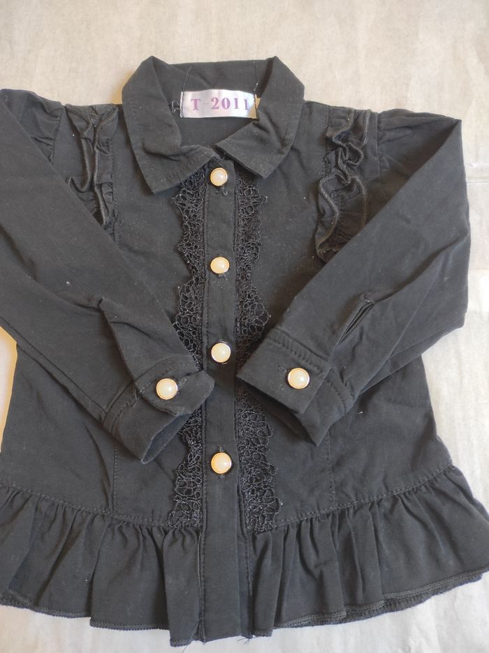 Chemise noir fille - photo numéro 2