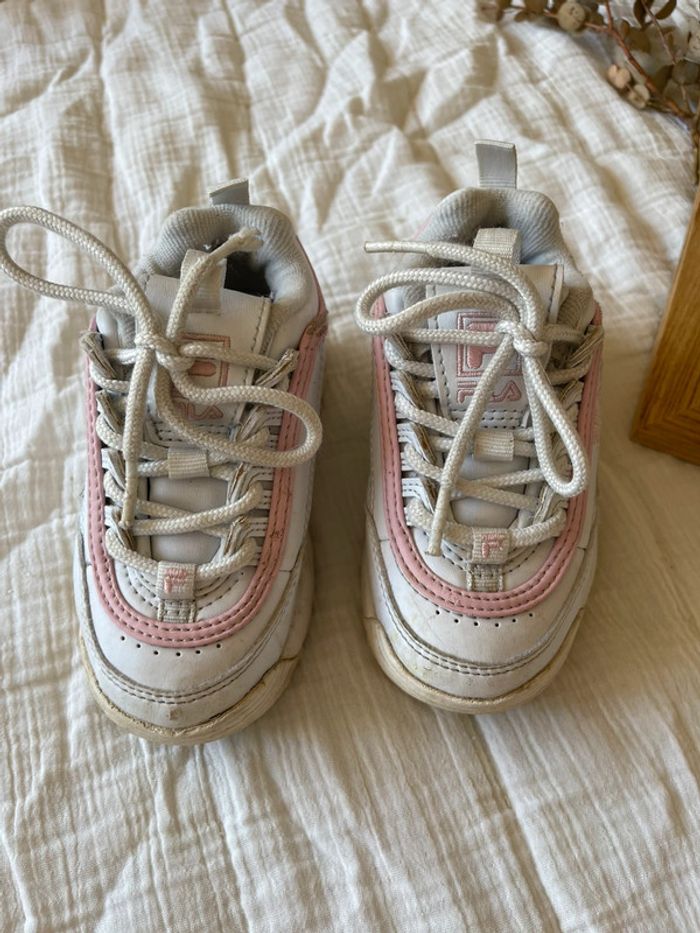 Basket fila Disruptor blanc et rose - photo numéro 2